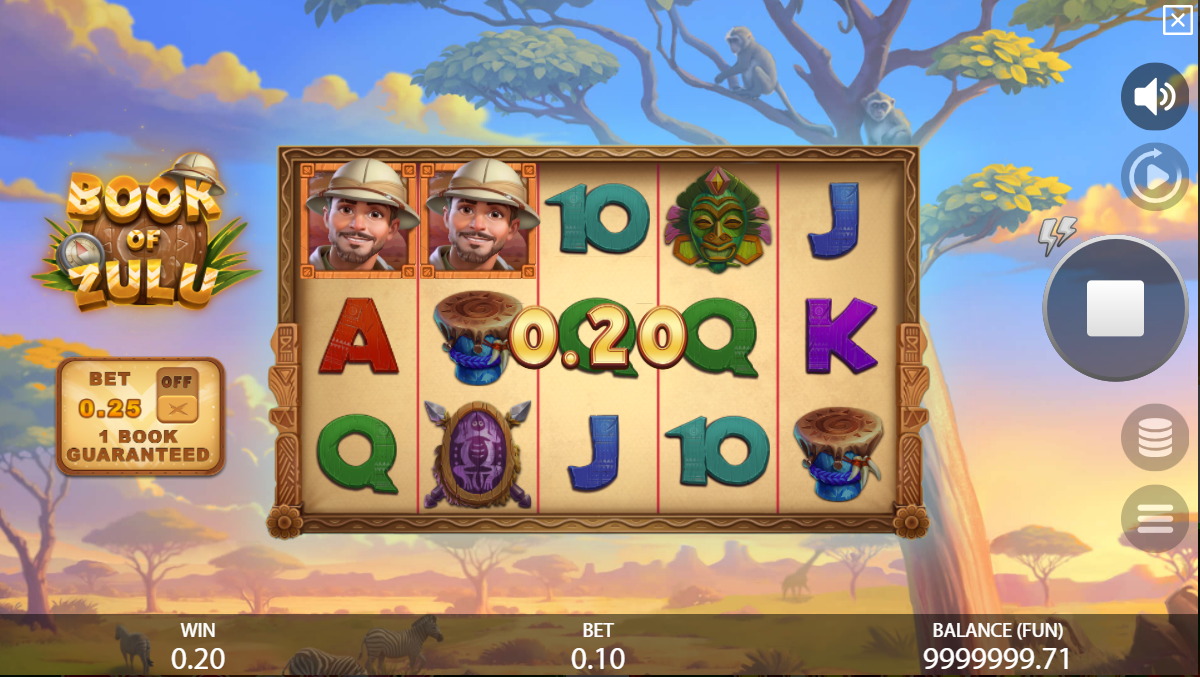 Παιχνίδι παιχνιδιού Book of Zulu Book of Zulu Gameplay