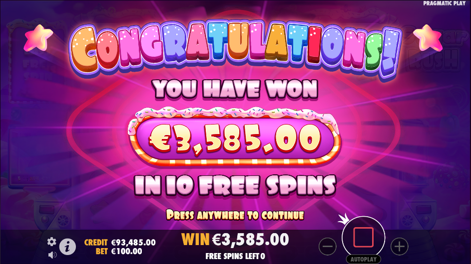 Sugar Rush Big Win